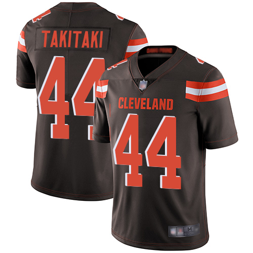 Cleveland Browns Sione Takitaki Men Brown Limited Jersey 44 NFL Football Home Vapor Untouchable